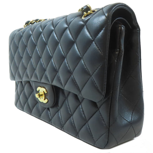 CHANEL Quilted CC GHW Classic 25 Chain Shoulder Bag Lambskin Leather Black