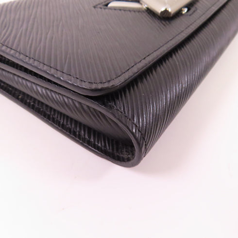 LOUIS VUITTON SHW Portefuille Twist Chain Wallet Shoulder Bag M62038 Epi Black v1