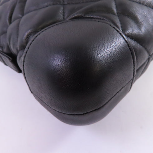 CHANEL CC SHW Pouch Clutch Lambskin Leather