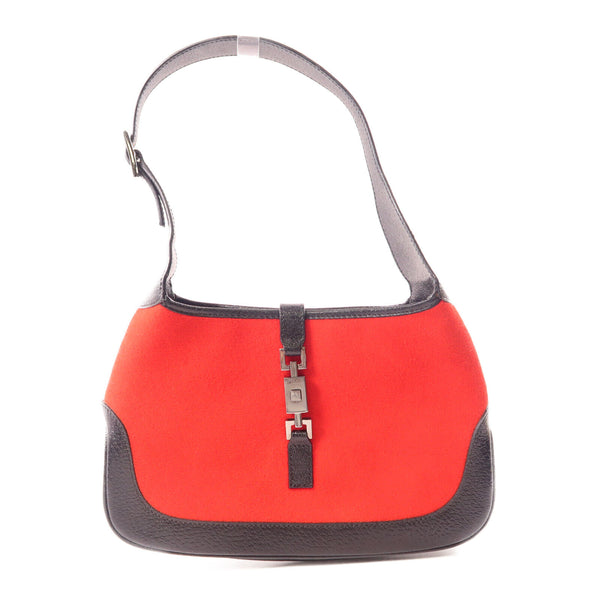 GUCCI GG SHW Jackie 1961 Shoulder Bag 001.3735 Felt Leather