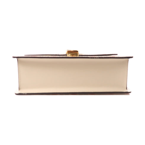 GUCCI GG GHW Sylvie Shoulder Bag 524405 Calfskin Leather White v1