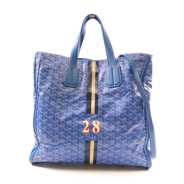 GOYARD SHW 2Way Shoulder Tote Bag Coated Canvas Blue