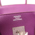HERMES PHW Birkin 35 Hand Bag Clemence Leather Purple Anemone