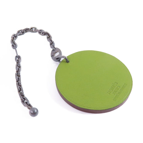 HERMES Charm Calfskin Leather Green Multi Color