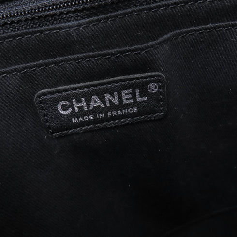 CHANEL Quilted SHW CC Handbag Shoulder Bag Calfskin Leather #21819608 Black