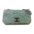 CHANEL CC SHW Chain Shoulder Bag Calfskin Leather Green