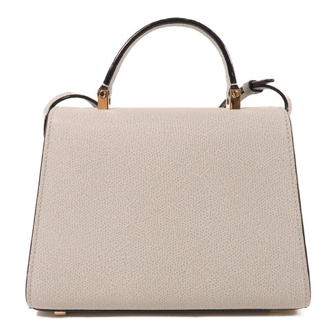 Valextra GHW Iside Top Handle Mini 2 Way Shoulder Bag Calfskin Leather