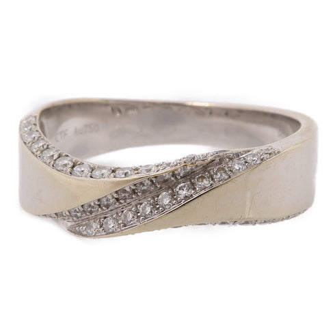 JEWELRY Diamond Ring 18K White Gold US#9