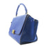 CELINE GHW Trapeze MM 2 Way Shoulder Bag Handbag Calfskin Leather Blue