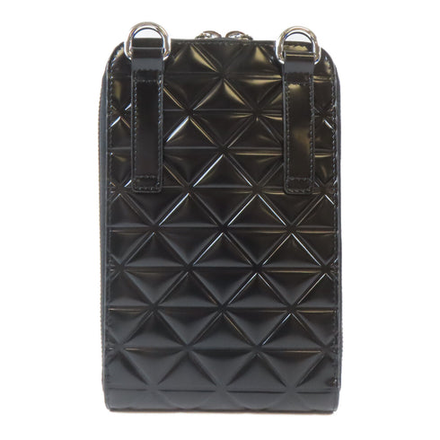 PRADA SHW Leather Phone Case Shoulder Bag 2ZT058 Leather Black