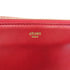 CELINE GHW Trio Shoulder Bag Crossbody Leather Red