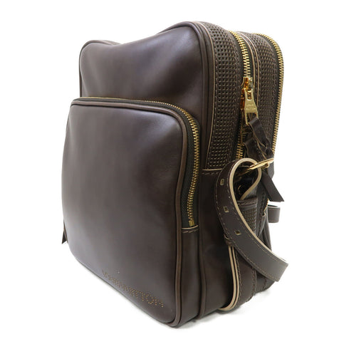 LOUIS VUITTON LV GHW Bequia Trotter GM Handbag M95322 Leather Brown