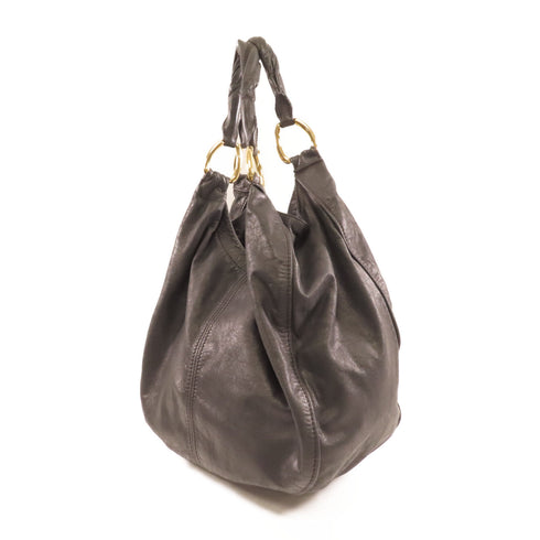 Miu Miu GHW Hand Bag Lambskin Leather Black