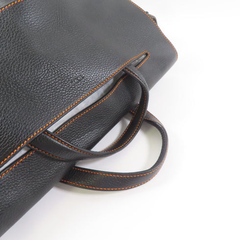 TOD'S SHW 2 Way Bag Calfskin Leather Black