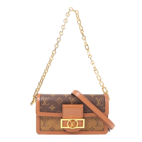 LOUIS VUITTON LV Dauphine East West 2 Way Shoulder Bag M46757 Monogram Reverse