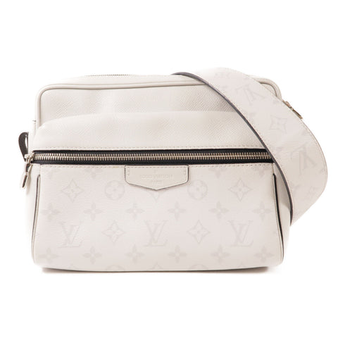 LOUIS VUITTON LV SHW Outdoor Shoulder Bag M30873 Monogram/Taiga leather White