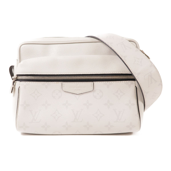 LOUIS VUITTON LV SHW Outdoor Shoulder Bag M30873 Monogram/Taiga leather White