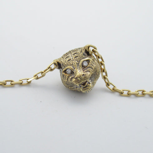 GUCCI GG Onyx Diamond Bracelet 18K Yellow Gold