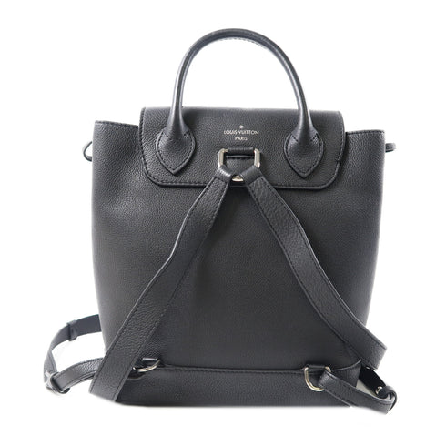 LOUIS VUITTON LV SHW Lock Me Backpack M41815 Calfskin Leather Black Noir v1