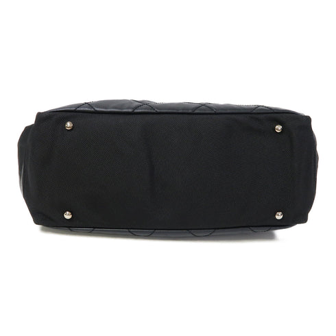 CHANEL Quilted CC SHW Paris Biarritz Tote Bag Canvas Black