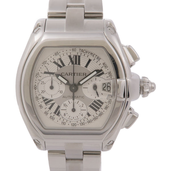 CARTIER Roadster 2618 Automatic Watch Stainless Steel White