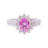 JEWELRY Pink Sapphire Diamond Ring US#7.25 18K White Gold
