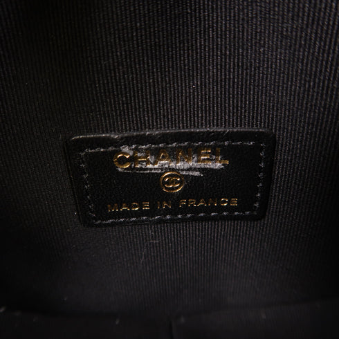 CHANEL CC GHW Chain Shoulder Bag Lambskin Leather Black v6