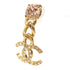 CHANEL CC Earrings C23.C Metal/PVC Gold/Pink