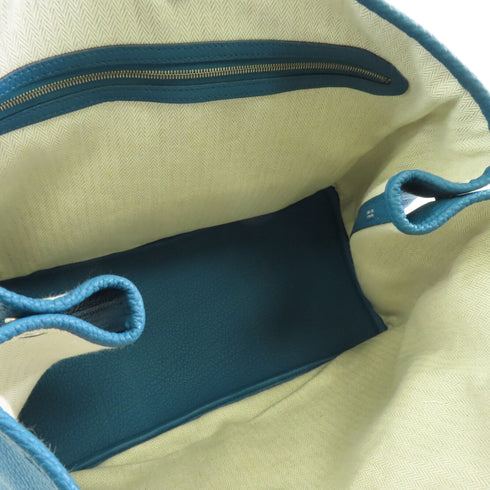 HERMES PHW Garden Party PM Tote Shoulder Bag Cobalt Blue