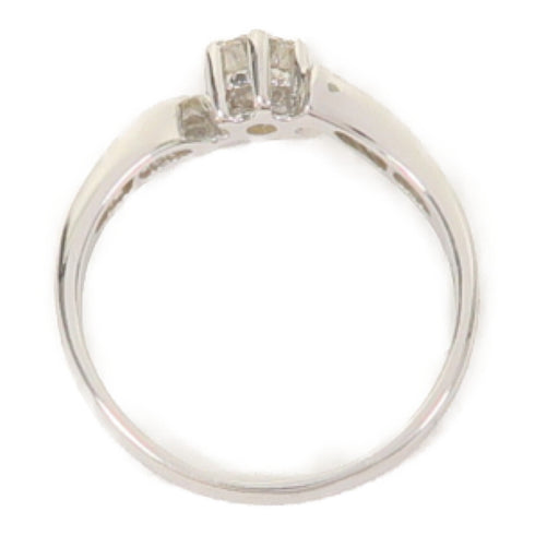 Fine Jewelry 0.26ct Diamond Ring 18K White Gold US#5.5