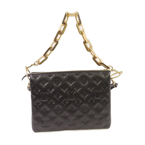 LOUIS VUITTON LV GHW Coussin PM Handbag Shoulder Bag M57790 Mono-Embossed Black