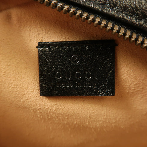 GUCCI GG GHW Marmont Shoulder Bag Calfskin Leather 550154 Black