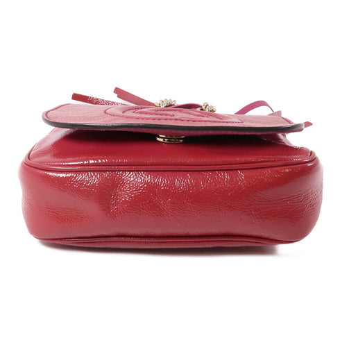 GUCCI GG GHW Shoulder Bag Calfskin 323190 Calfskin Leather Red