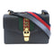 GUCCI GG GHW Sylvia Shoulder Bag 421882 Calfskin Leather Black