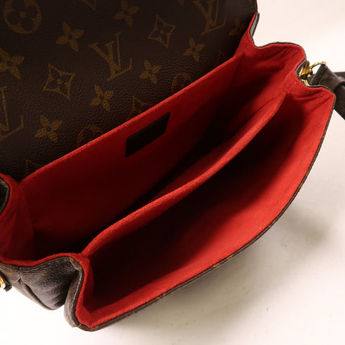 LOUIS VUITTON LV GHW Pochette Metis MM 2 Way Shoulder Bag Monogram Brown