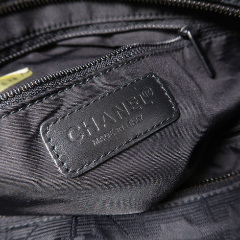 CHANEL CC New Travel Line Shoulder Tote Bag Nylon Black