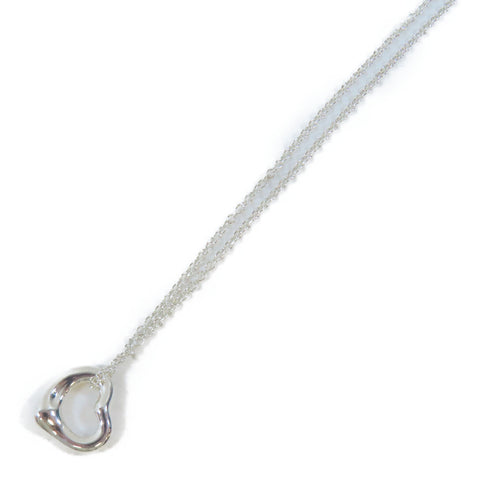 TIFFANY&CO Elsa Peretti Heart Pendant Necklace 925 Sterling Silver #40cm