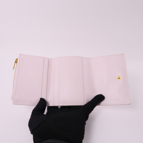 BOTTEGA VENETA BV Wallet Intrecciato Leather Pink
