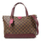 LOUIS VUITTON LV GHW Hyde Park 2 Way Bag N41015 Damier Ebene Brown/Red/Purple