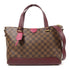 LOUIS VUITTON LV GHW Hyde Park 2 Way Bag N41015 Damier Ebene Brown/Red/Purple