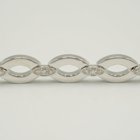 CARTIER Deirdea Diamond Bracelet 18K White Gold 36.4g