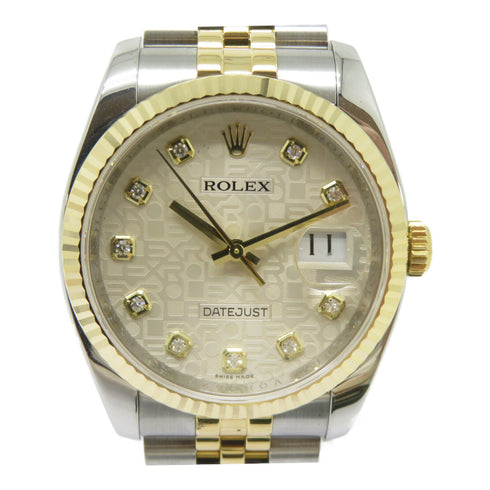 ROLEX Datejust Automatic Watch 116233/2009 Stainless Steel Beige