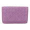 BOTTEGA VENETA BV Card Case Lambskin Leather Purple