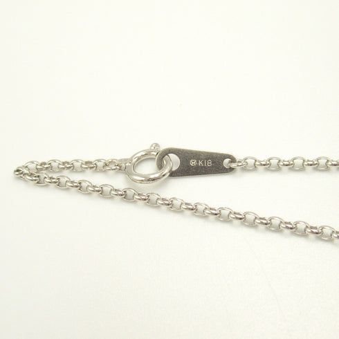 MIKIMOTO Pearl Diamond Necklace 18K White Gold