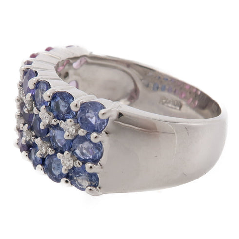 JEWELRY Sapphire Diamond Ring PT900 Platinum US#6.5