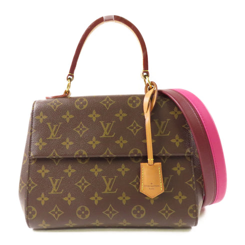 LOUIS VUITTON LV GHW Cluny BB 2 Way Shoulder Bag M42738 Monogram Brown