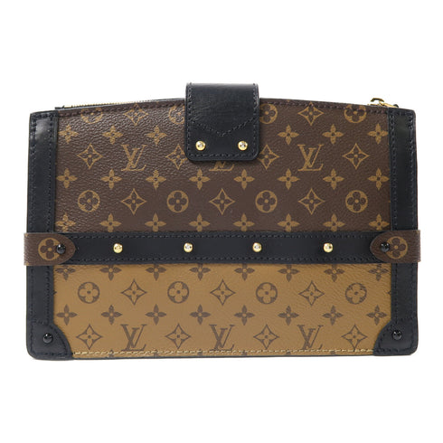 LOUIS VUITTON LV GHW Trunk Clutch Shoulder Bag M43596 Monogram Brown v1