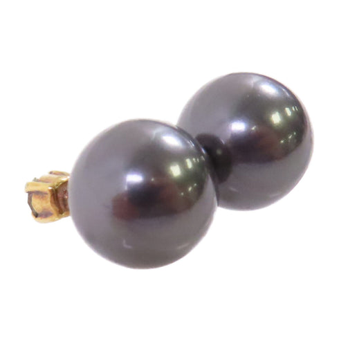 Christian Dior CD GHW Earrings Metal PVC Black Green Gold Tone Color