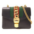 GUCCI GG GHW Sylvie Chain Shoulder Bag 431666 Calfskin Leather Black