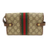 GUCCI GG GHW Shoulder Bag PVC Coated Canvas 645082 Brown